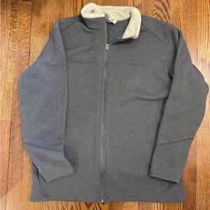 Columbia Men's Fleece Jacket Sherpa Collar Gray Size XXL